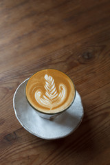 A cup of coffee latte