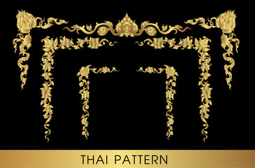 Thai art pattern vector