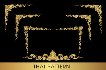 Thai art pattern vector