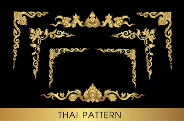 Thai art pattern vector
