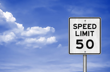 Speed Limit 50 - road sign