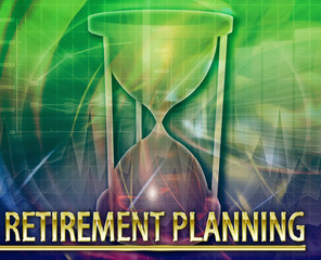 Retirement planning Abstract concept digital illustration