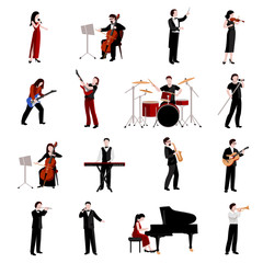 Musicians Icons Set © Macrovector