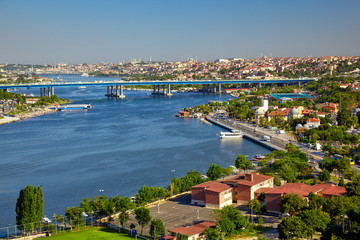 Fototapeta na wymiar View from the Hill of Pierre Loti to the Golden Horn, Istanbul
