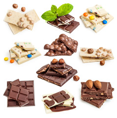 White and milk chocolate bars