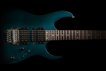 electric guitar on black background