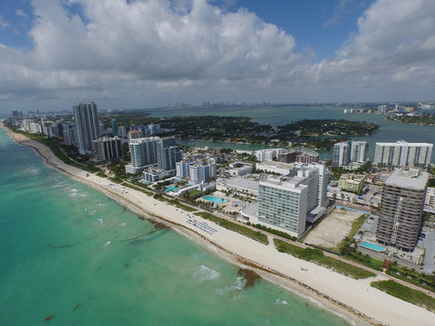 Aerial image of Miami Beach beacfront architecture