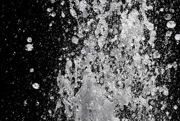 Water splash on black background