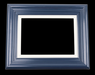 Dark blue wood photo frame