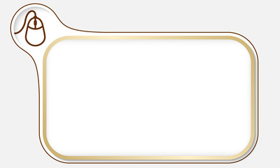 Golden frame for your text and mouse