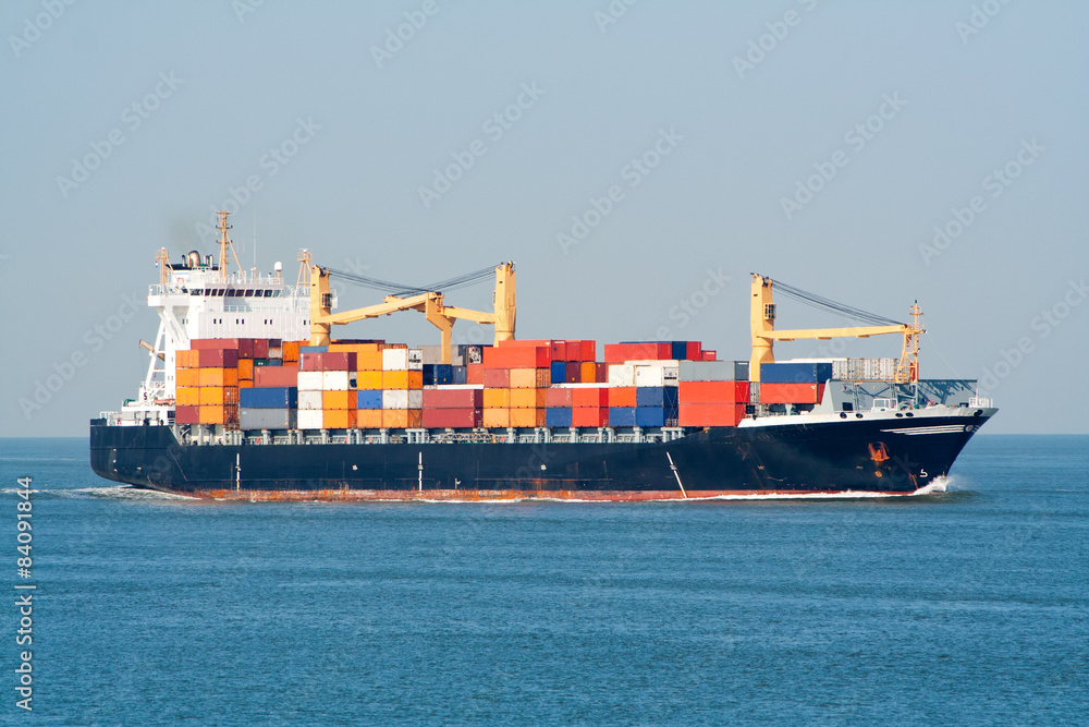 Wall mural Container ship