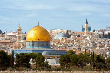 Naklejka premium Dome of the Rock, Temple Mount, Jerusalem, Israel