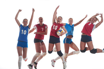 Fototapeta na wymiar volleyball woman group