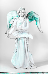 valentines day teenage cupid girl with bow and arrow