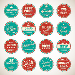 Set of business vintage badges