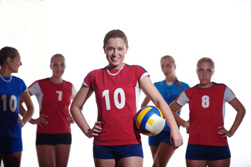 Fototapeta na wymiar volleyball woman group