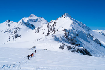 Fototapeta na wymiar Alps mountains in winter