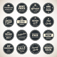 Set of business vintage badges