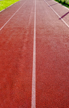red and white line Running Track