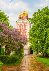 The Novodevichy Convent in Moscow, after the rain