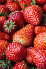 Fresh organic strawberries