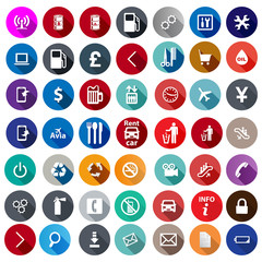 Icons for service in a flat style