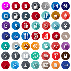 Icons for service in a flat style