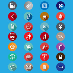 Icons for service in a flat style. Vector