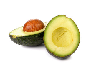 Avocado on white background