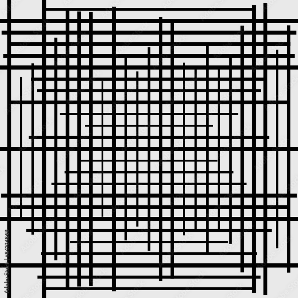 Poster abstract black and white art with random lines. editable.