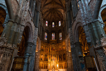 High altar of the gothic Cathedral of Avila