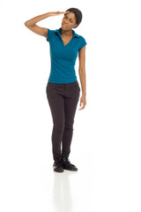 Fototapeta premium Model isolated with headache