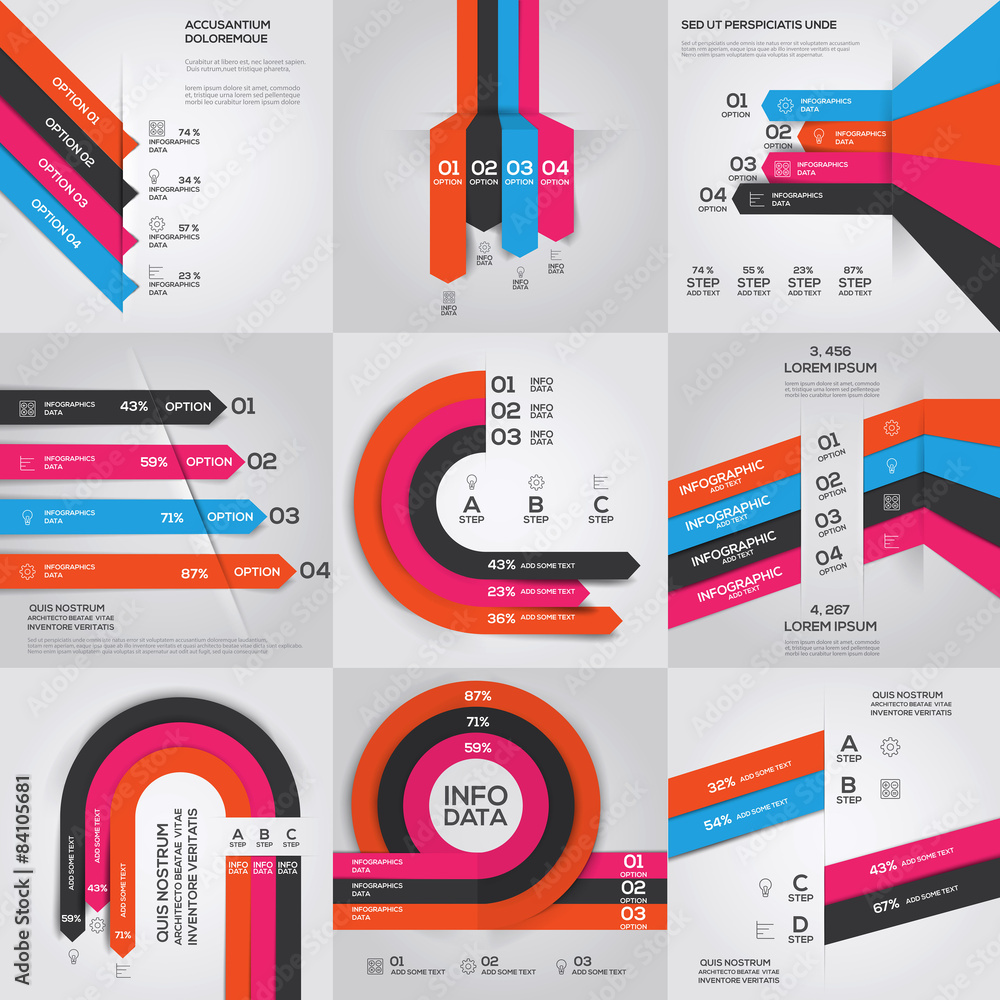Canvas Prints infographic design template
