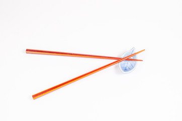 chopstick isolated on white background