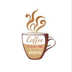 coffe cup with type design