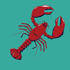 Lobster logo template