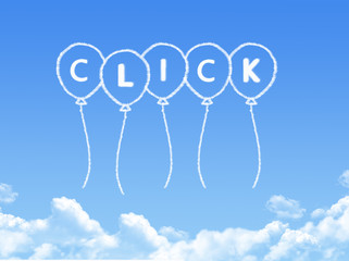 Cloud shaped as click Message