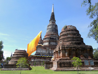 Fototapeta premium Wat Yai Chai Mongkol, is situated to the southeast of the city. 