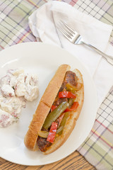 Sausage Onion Peppers Bun