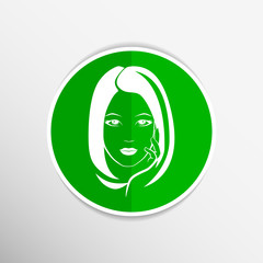 Woman face fashion girl beauty illustration vector