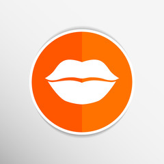 kiss lips vector lipstick icon passion symbol people female 