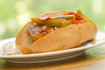 Sausage Onion Peppers Bun