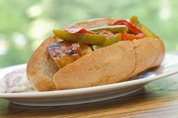 Sausage Onion Peppers Bun