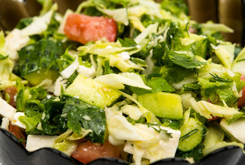 Close up Greek salad