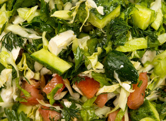 Close up Greek salad