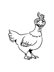 Fototapeta na wymiar Angry chicken