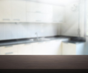Table Top And Blur Interior Background