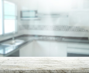 Table Top And Blur Interior Background