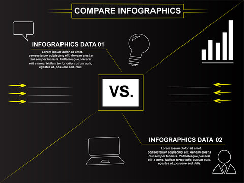 Business compare infographics