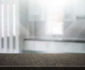 Table Top And Blur Interior Background